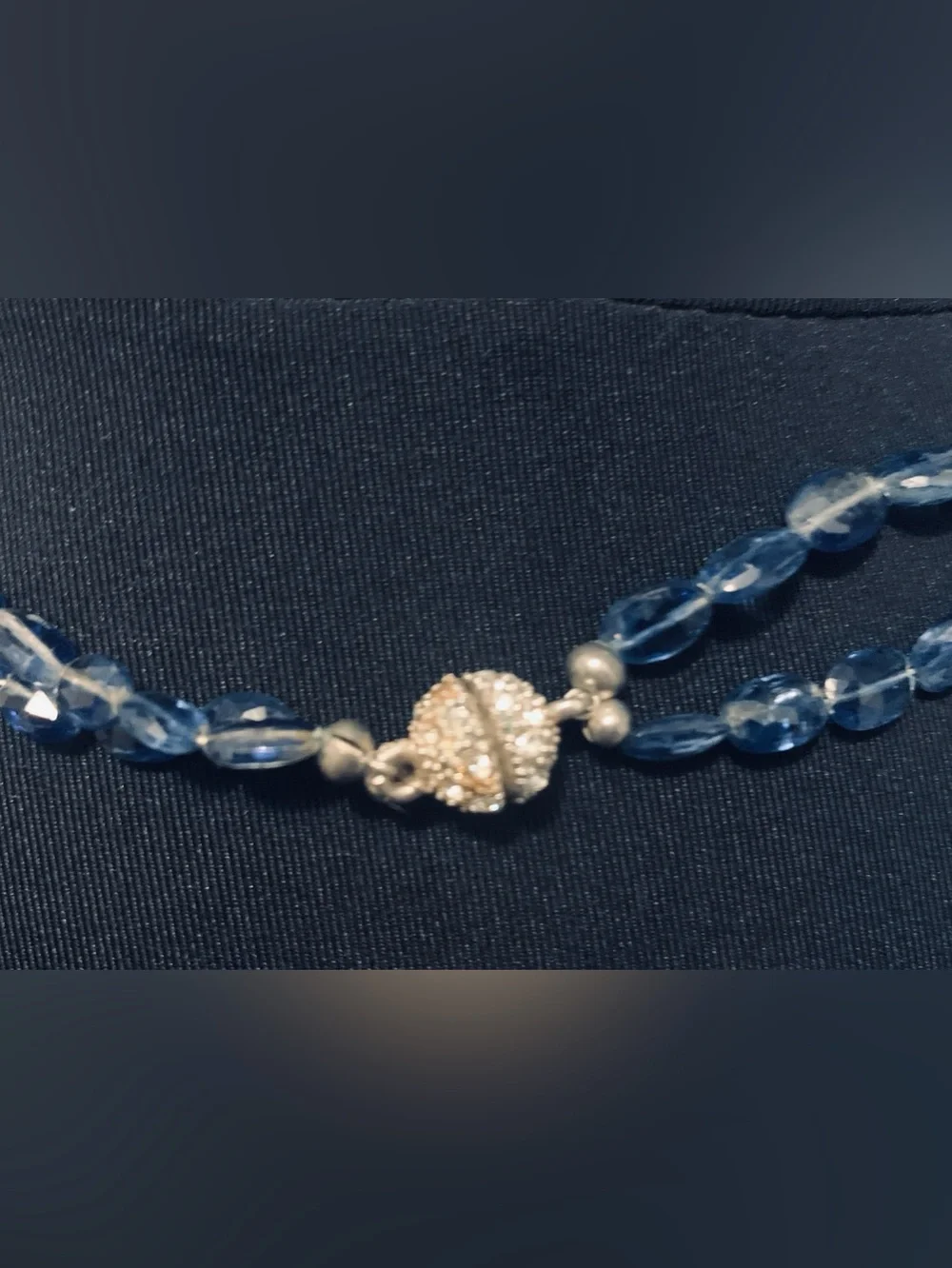 Multi-strand Blue Beaded Gemstone Necklace